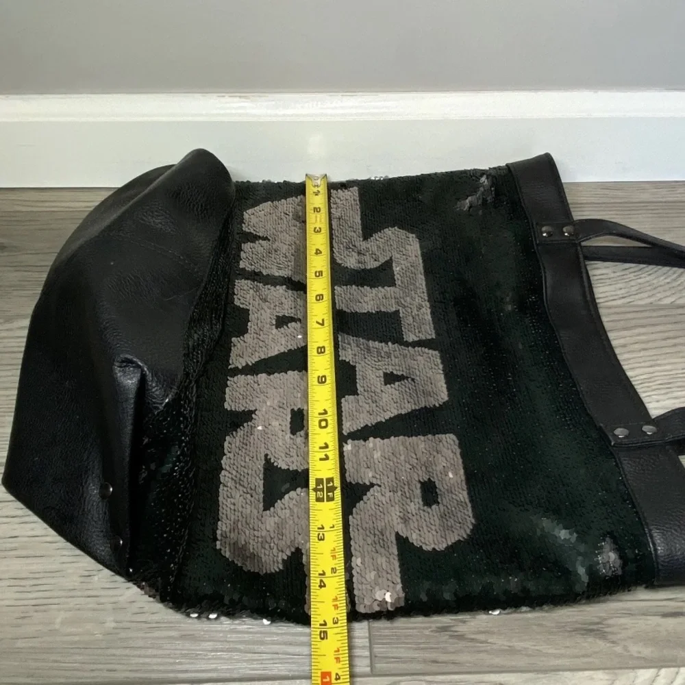 Disney Parks Star Wars Large Tote Bag 2 Sided Purse Flip Sequin w/ 4 Logo Design - Picture 14 of 16